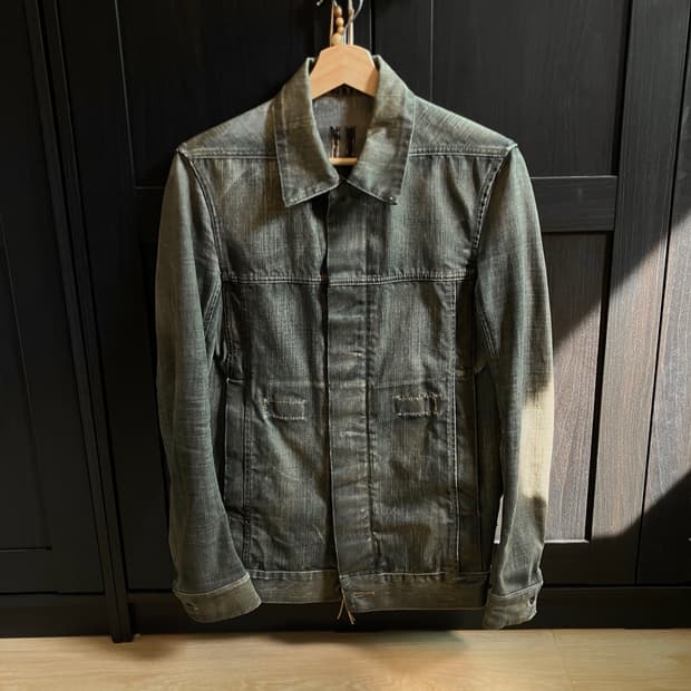 Rick Owens Drkshdw waxed denim jacket