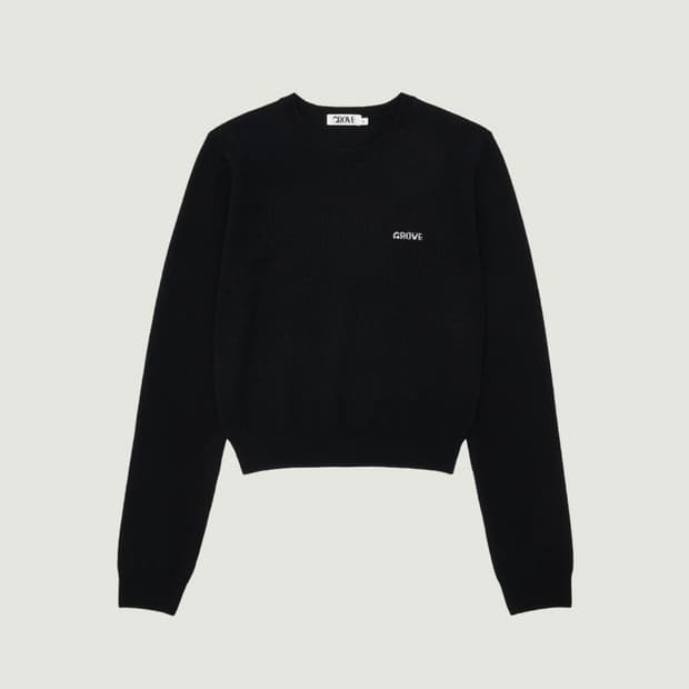 그로브 엘레나 L/S 니트 블랙