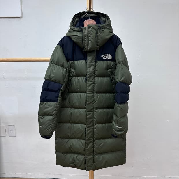 노스페이스 800필 윈드스토퍼 롱패딩 90(S) 구스다운 코트 J21