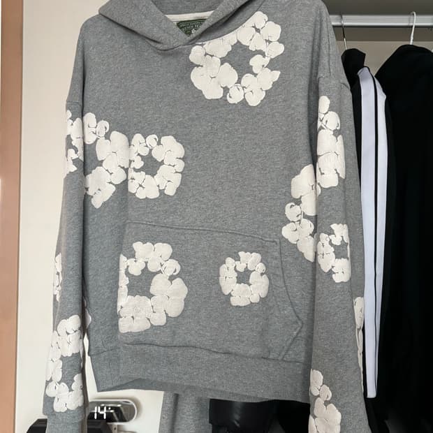 데님티어스 코튼 리쓰 그레이 후드 M