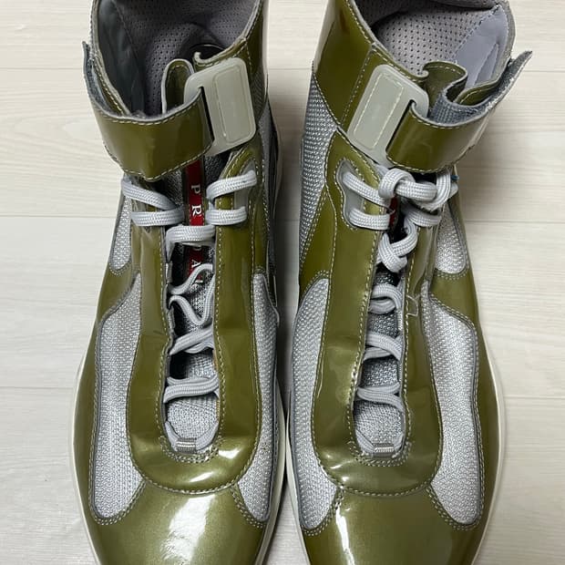 프라다 아메리카컵 하이 올리브 그린