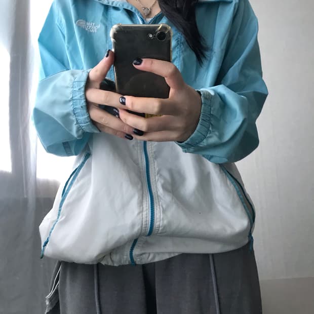 노페 연하늘 바람막이