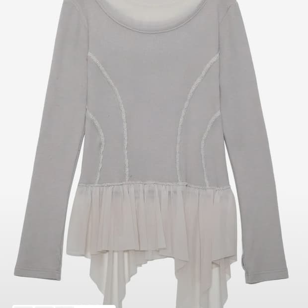 플레어업 레이어드 레이스 프릴 롱슬리브 