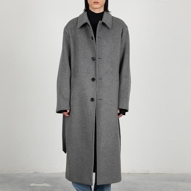 아모멘토 그레이 싱글코트 23fw m