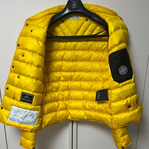 스톤아일랜드 가먼트다이드 다운패딩 라이너