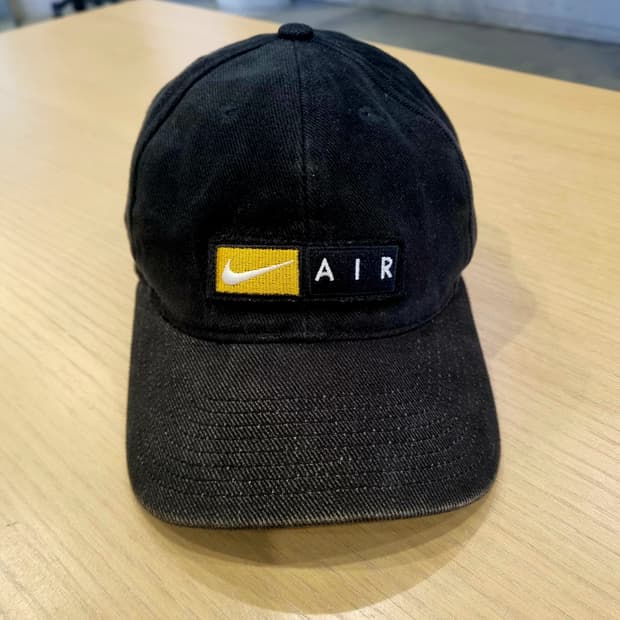 90's 일본 나이키에어 빈티지 볼캡 검정야구모자 NIKE 한국라벨택