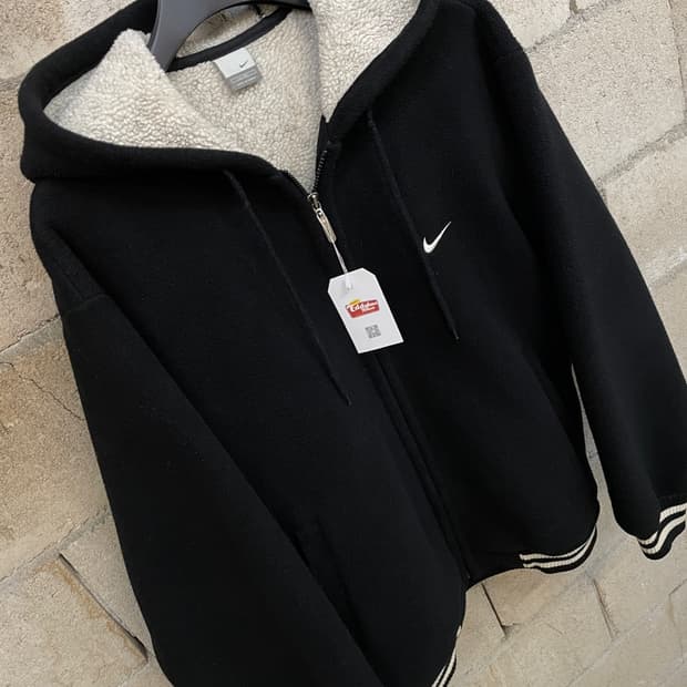 00’s 나이키 올드스쿨 후리스 후드 자켓