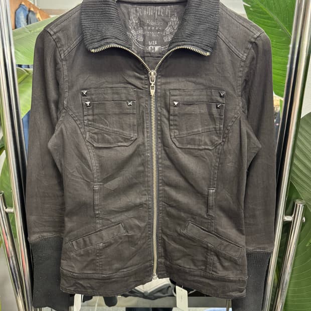 American vintage 여자 흑청데님자켓