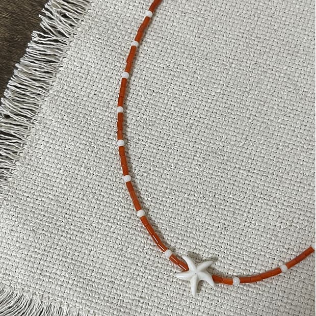 Coral Drop Necklace 원석 비즈 목걸이