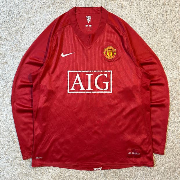 대장급) 나이키 맨유 07-09 홈 노마킹 유니폼 져지