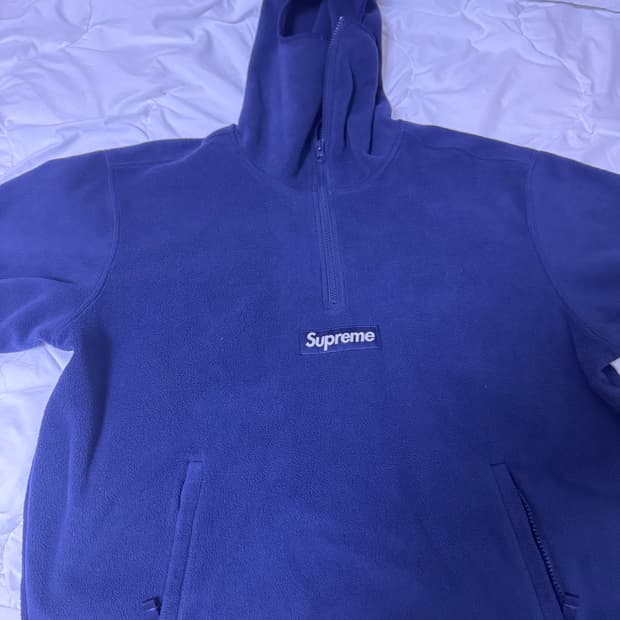 슈프림 폴라텍 하이넥 후드티 미디움