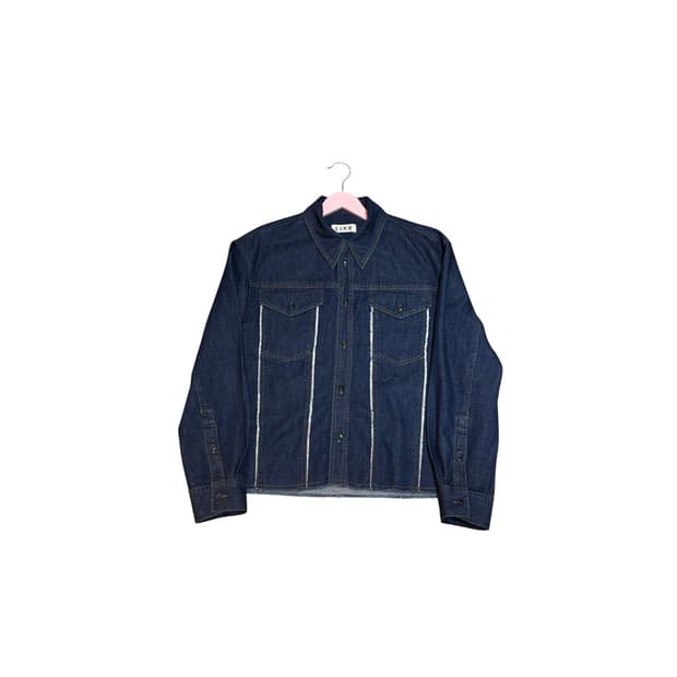 COOR 쿠어 데님 컷오프 셔츠 인디고 M사이즈