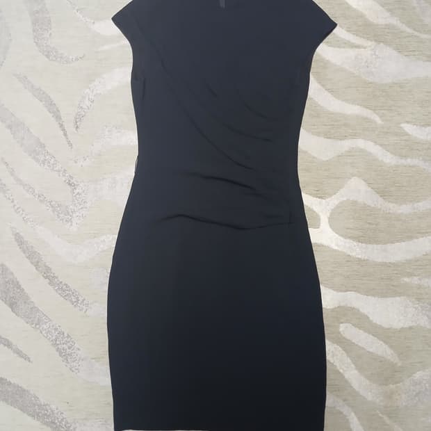 랄프로렌 컬렉션 블랙 드레이프 원피스 