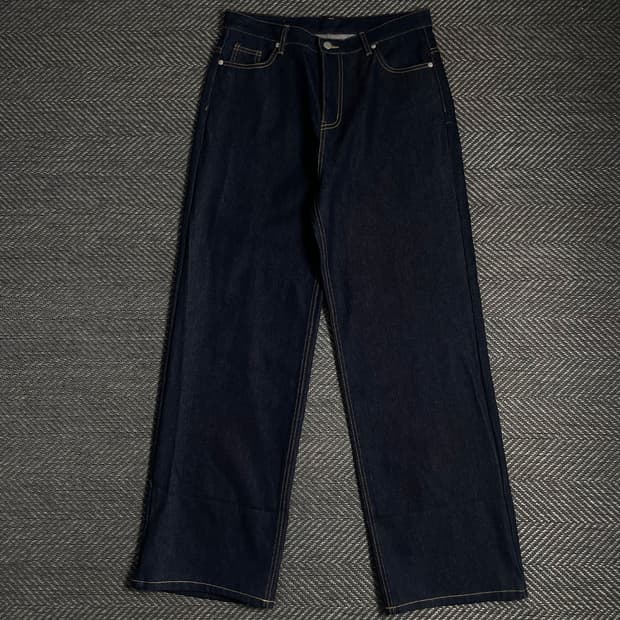 아코스튜디오 백 포켓 베어 스티치 생지 팬츠o 4840