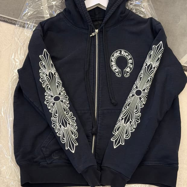 크롬하츠 홀스슈 플로랄 후드집업 M