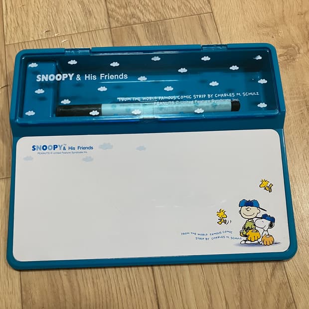 고전문구 스누피 필통 화이트보드