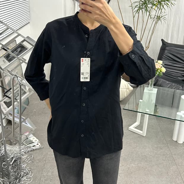 유니클로 블랙 셔츠 새상품