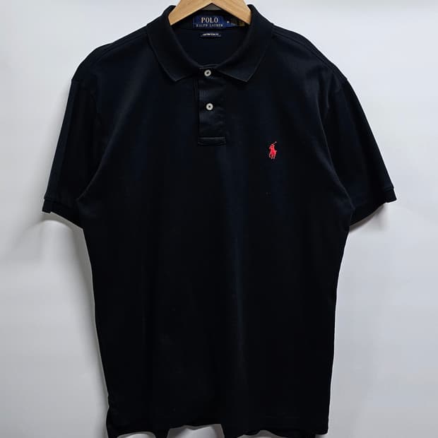 폴로랄프로렌 코튼 블랙 반팔카라티 M 정품큐알