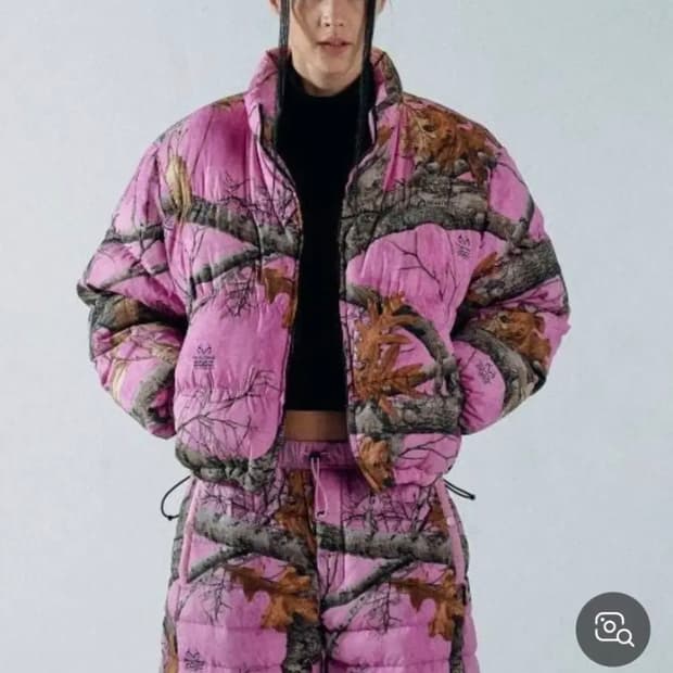 스컬프터 102 RDS cropped 리얼트리 숏패딩 핑크