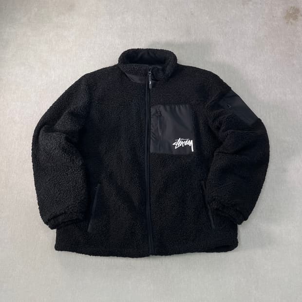 100 스투시 쉐르파 양털 플리스 자켓  