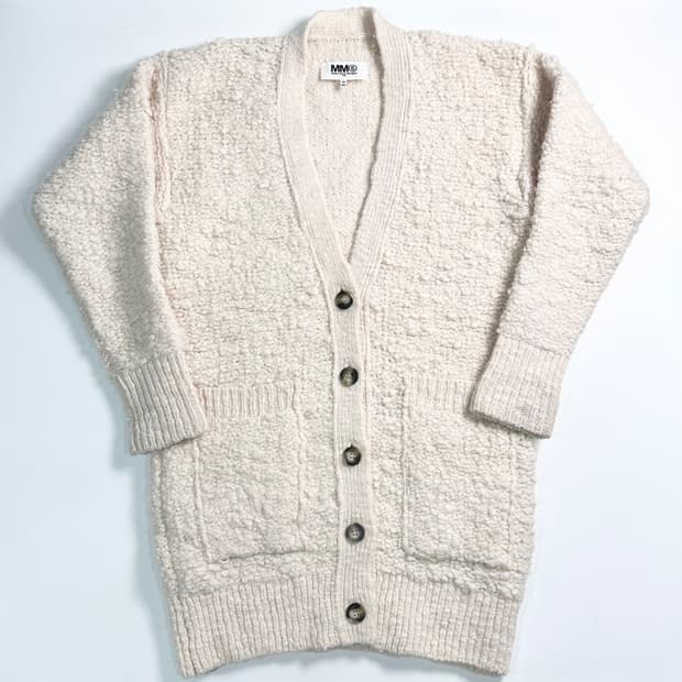 Mm6 메종 마르지엘라 부클 울 롱 가디건  