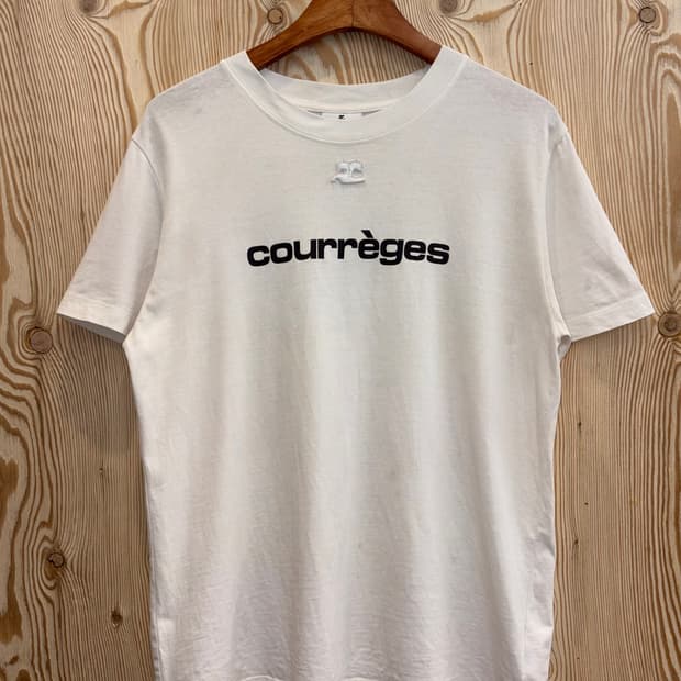 꾸레쥬 로고 프린팅 반팔