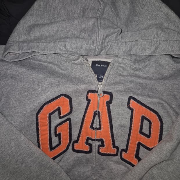 GAP 그레이 / 형광주황  후드집업