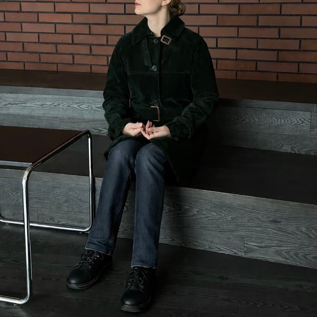 마가렛호웰 벨티드 코듀로이 코트