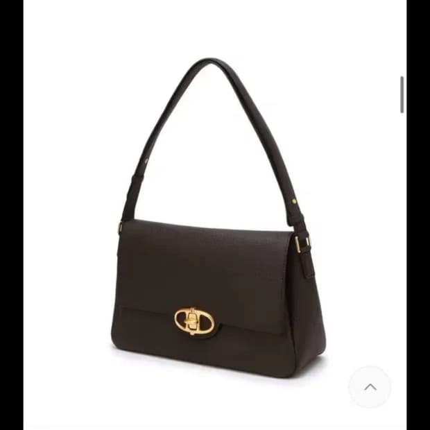 아떼바네사브루노 슈렁큰 레더 숄더백 M 다크브라운