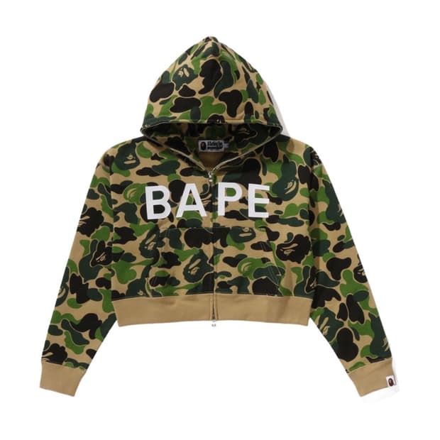 베이프 크롭 후드집업