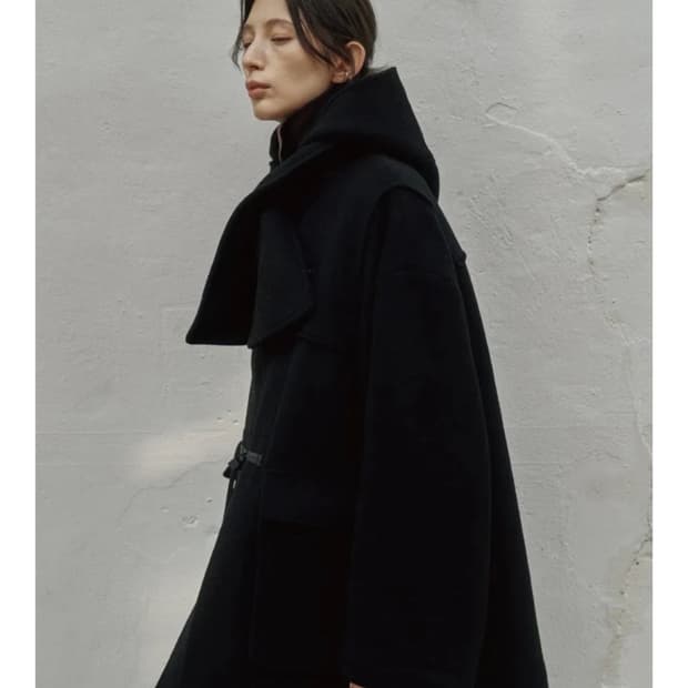 노이어 포 우먼 캐시미어 머플러 더플 코트