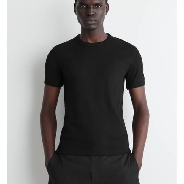 코스 슬림 리브드 티셔츠 L