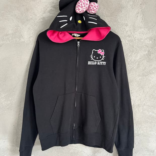 Hello kitty 후드집업 모리걸펑크