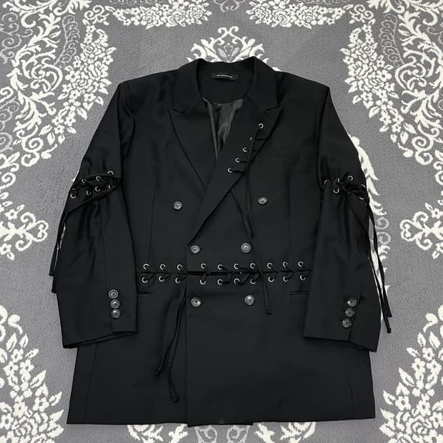 Not Conventional Lace-Up Tailored Jacket