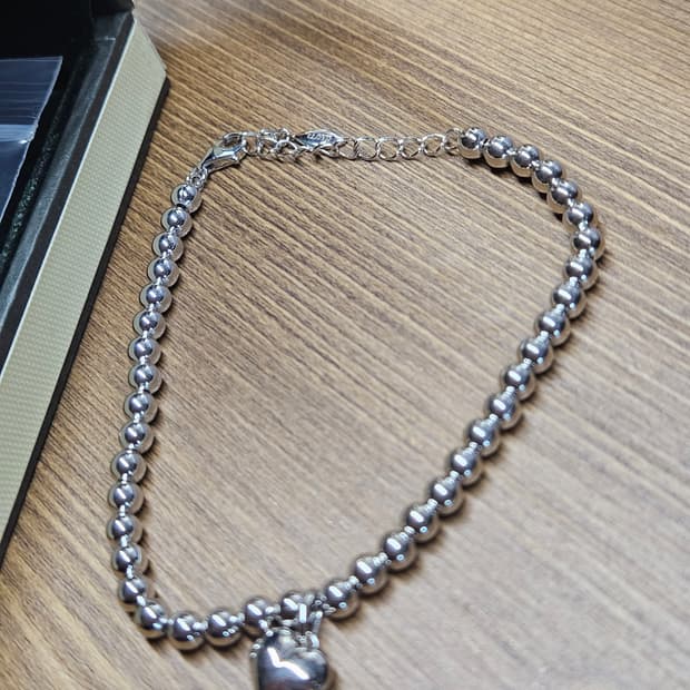 미사용 로이드 하트 볼 팔찌