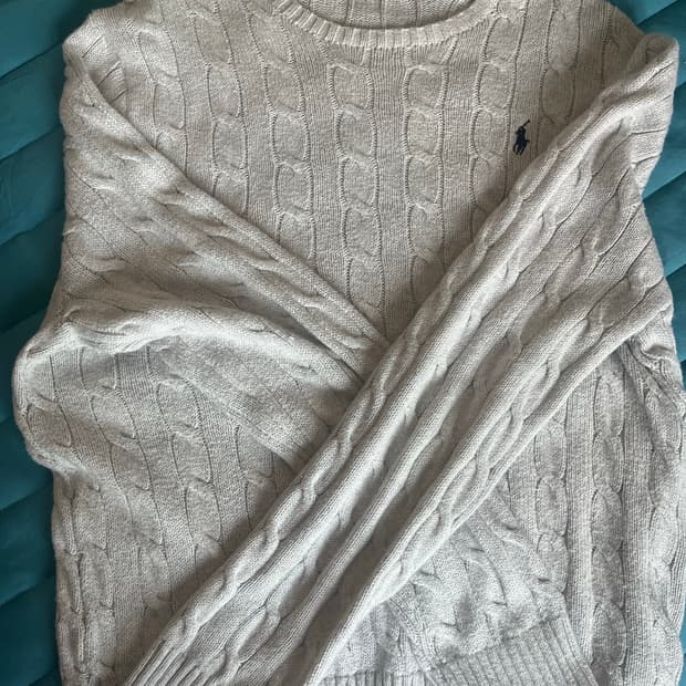 폴로 케이블 니트 L