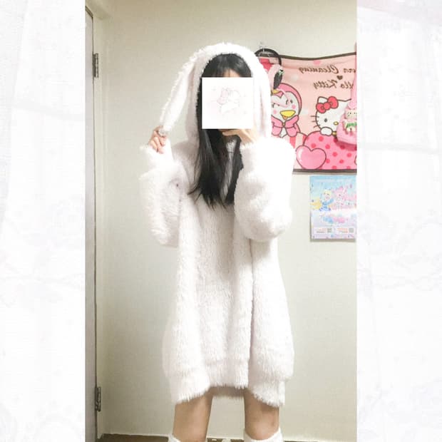 빈티지 젤라또피케 우사미미 핑크 후드 원피스 히메갸루 로걀 라떼 오월