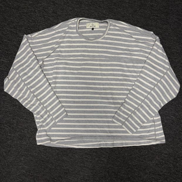 이얼즈어고 스트라이프 오버사이즈 티셔츠 (L)