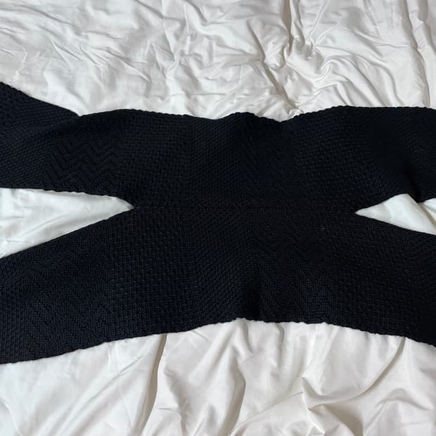 [새상품]닐바렛(Neil Barrett) 블랙 울 롱머플러 