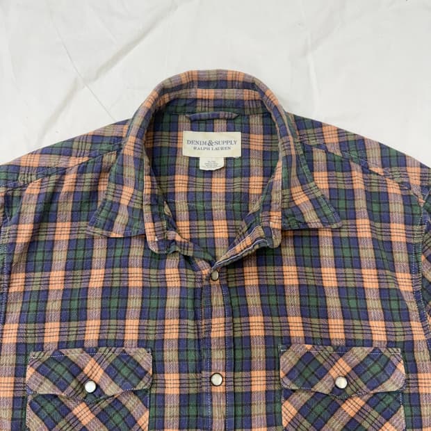 Denim & Supply Ralph Lauren 웨스턴 체크 반팔 셔츠
