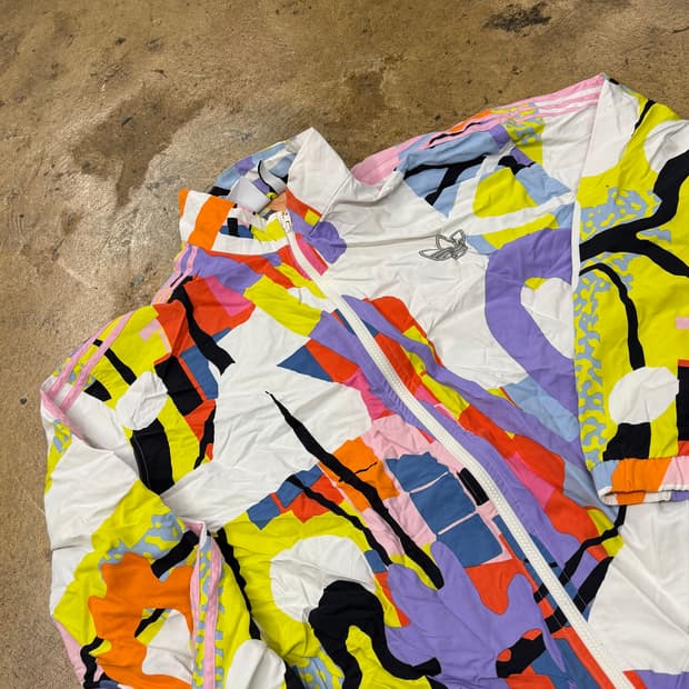 [정품/XL] 아디다스 컬러풀 패턴 바람막이 자켓 b18