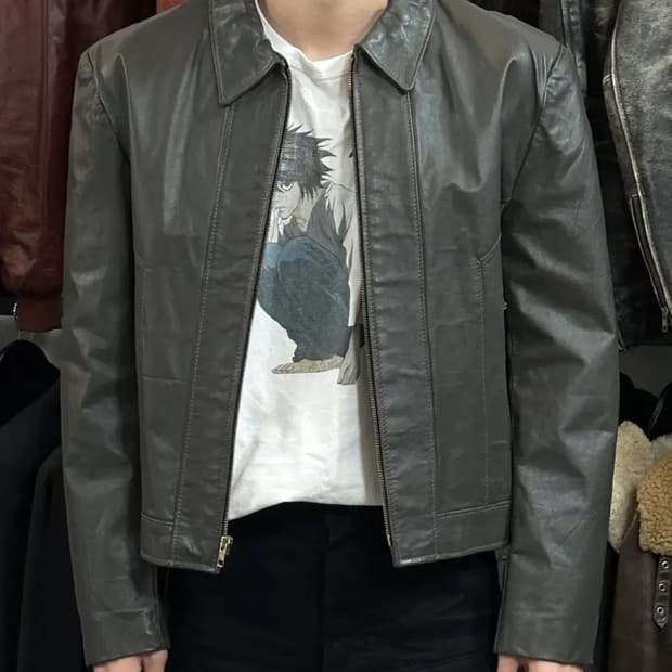 [L] 80's 시어스 크롭 레더자켓 빈티지 레더 자켓