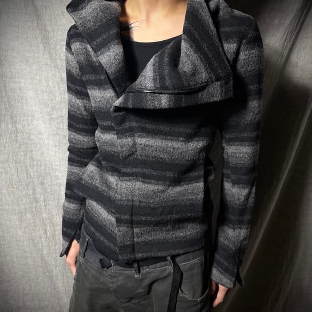 A.F artefact Asymmetric Brushed Jacket