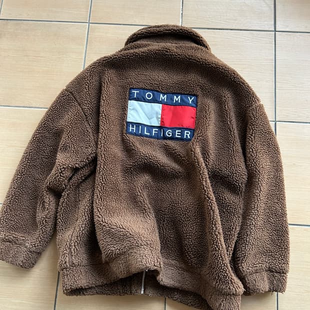 00‘s 타미힐피거 빅로고 플리스자켓