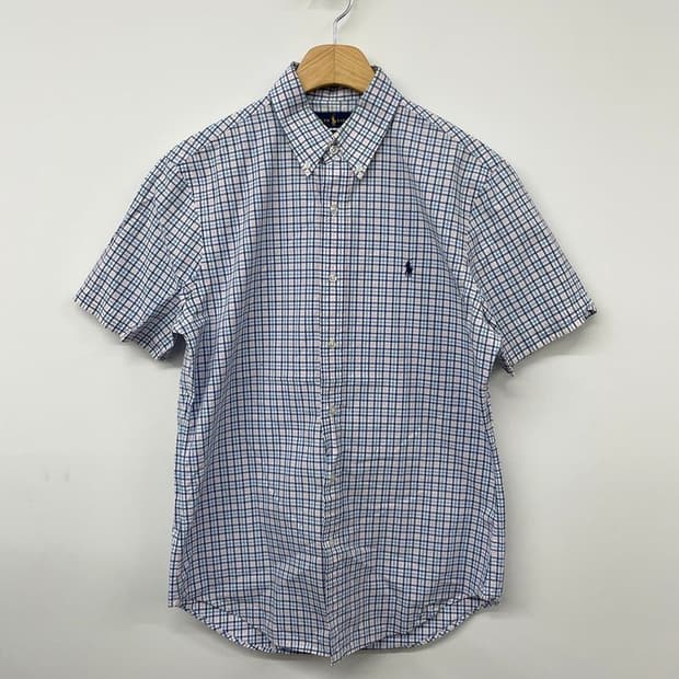 폴로 랄프로렌 00's 슬림핏 체크 반팔 셔츠 PN9754