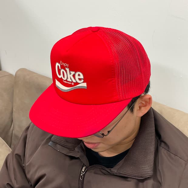 90s CocaCola Enjoy Coke trucker cap