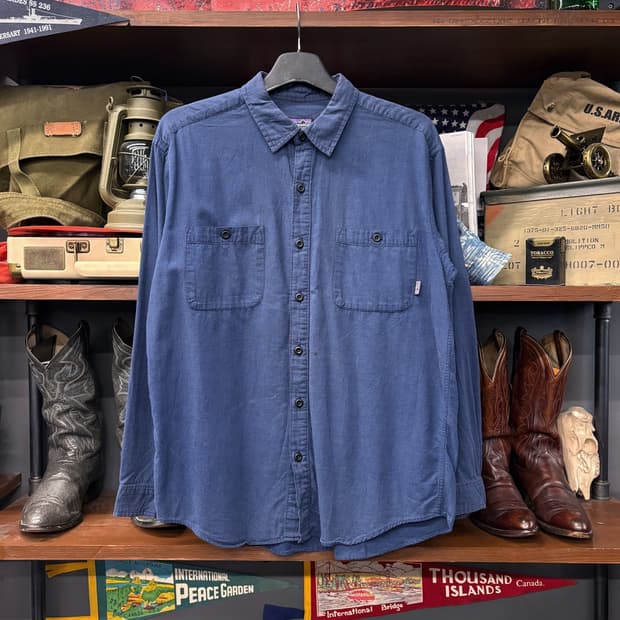 00s 파타고니아 오가닉코튼 파인 하운즈투스 체크 워크셔츠 N193