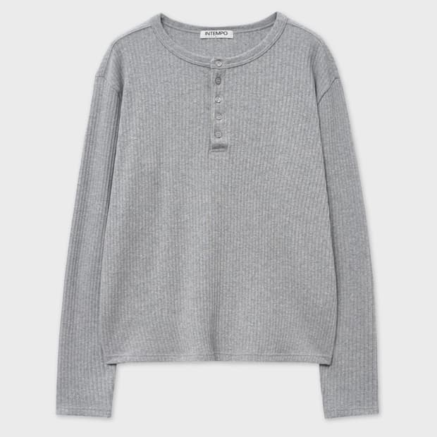 리브드 스웨트 헨리넥