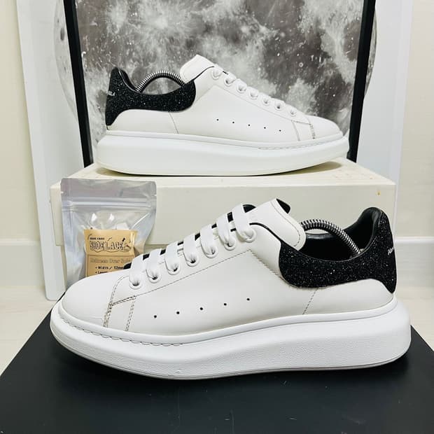 정품 44) 알렉산더 맥퀸 크리스탈 글리터 오버솔 스니커즈