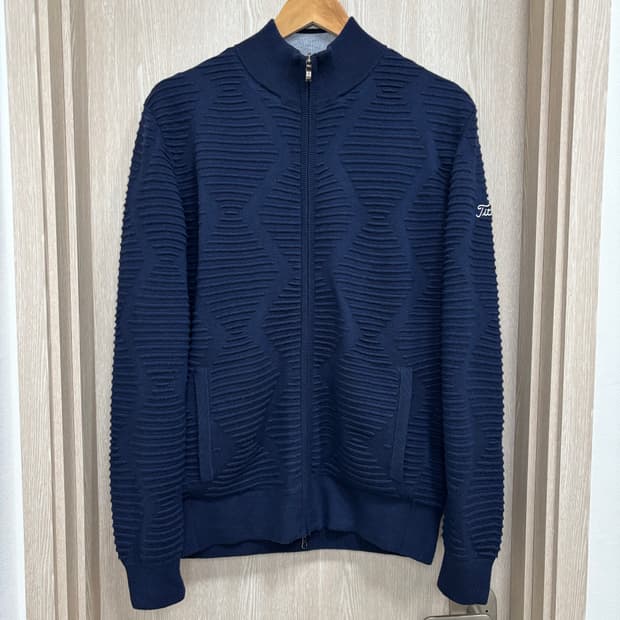 22FW)타이틀리스트 골프 방풍니트집업LL/100~105/네이비